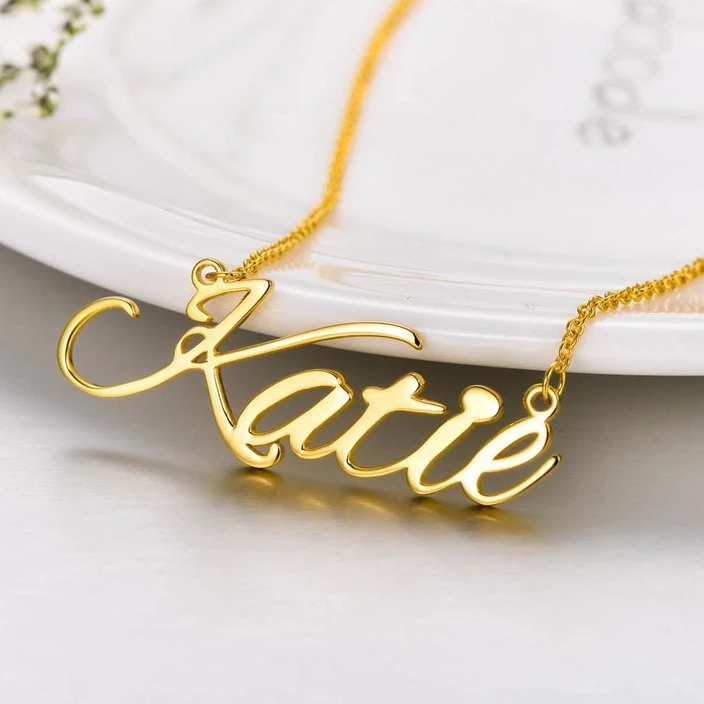 Personalised Necklace Custom 1 Name Necklace Gift For Women