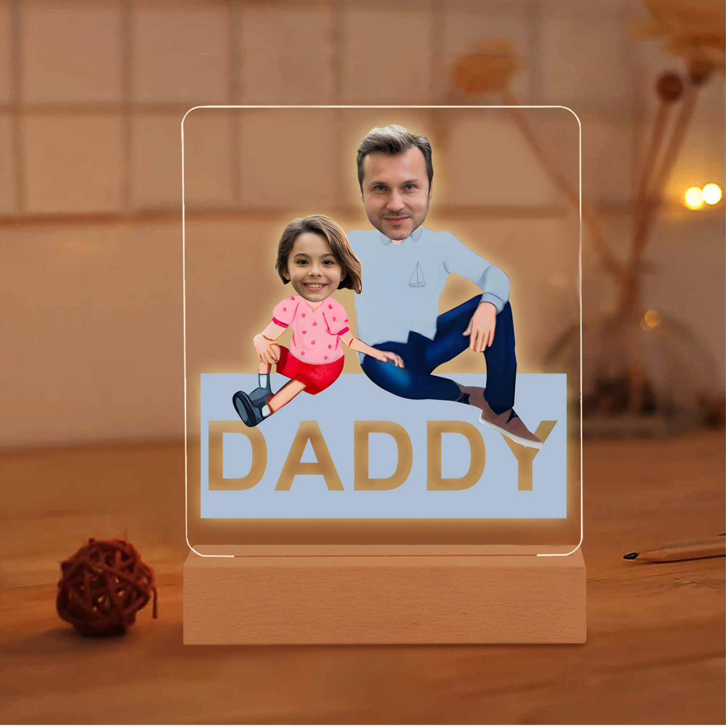 2024 Graduation Gifts - Personalised Photo Family Night Light Custom Text LED Light Graduation Gift for Son/Daughter