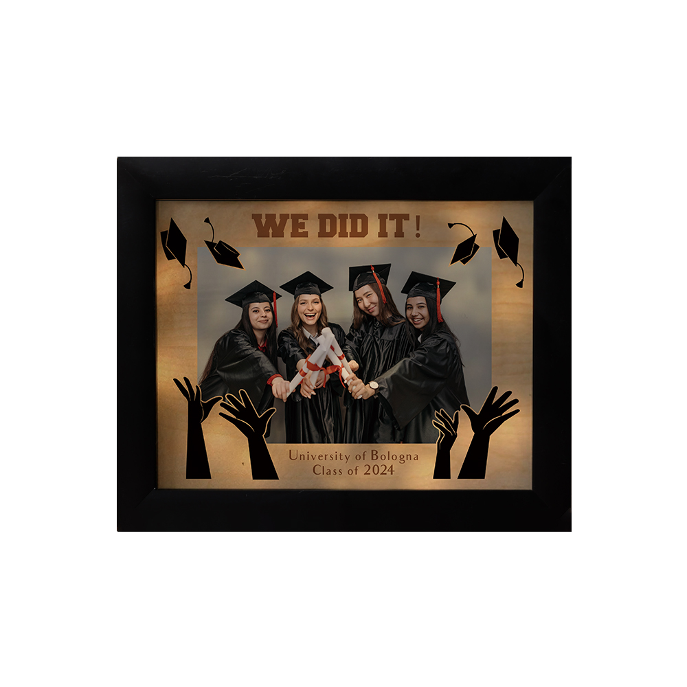 2024 Graduation Gift - Personalised Year & Photo & Text Frame Night Light LED Night Light Gift for Her/Him