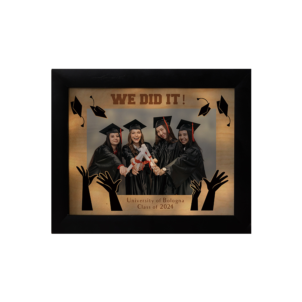 2024 Graduation Gift - Personalised Year & Photo & Text Frame Night Light LED Night Light Gift for Her/Him