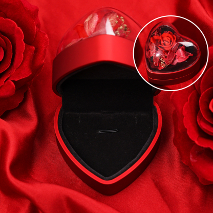 Eternal Rose Exquisite Jewelry Double Layer Storage Box Gift Box with Gift Package