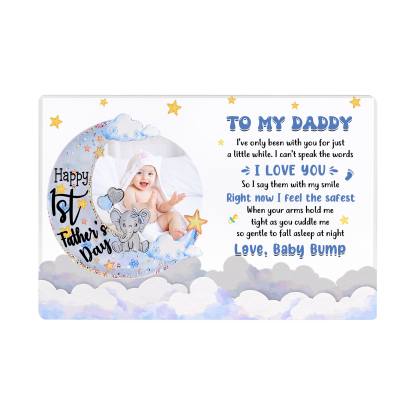 Personalised Customized Photo Warm Family Acrylic Keepsake Customized Text Acrylic Home Decoration Gift for Dad
