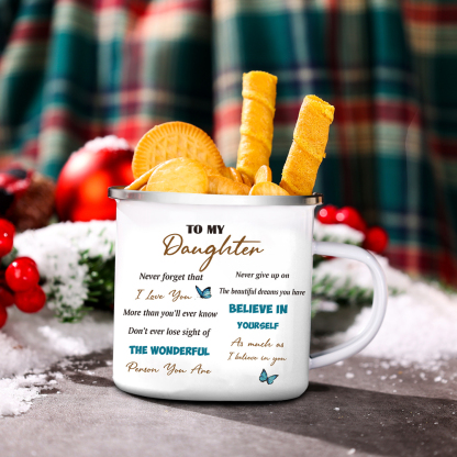 To My Daughter Mug Set With Gift Box Christmas Birthday Gift Ceramic Coffee Mug for Daughter