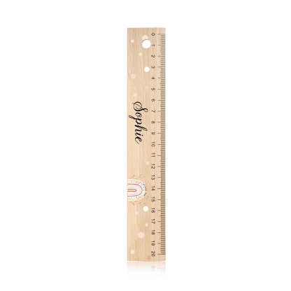 Cute Animal Personalised School Wooden Ruler With Engraved Children's Name - Back to School Suppler Gift for Kids
