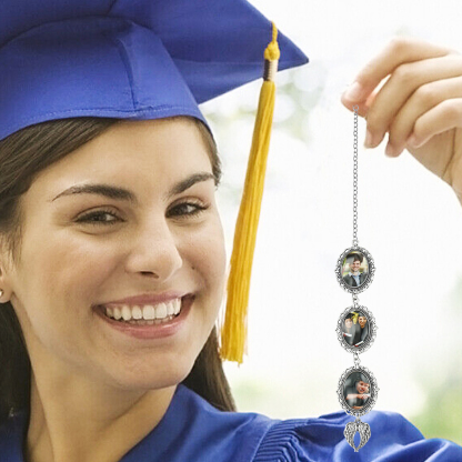Personalised Custom 3 Photo Angel Wings Pendant, a Special Graduation Gift for Him