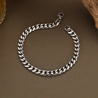 To My Man I LOVE YOU Cuban Chain Bracelet Stainless Steel Bracelet Romantic Gift