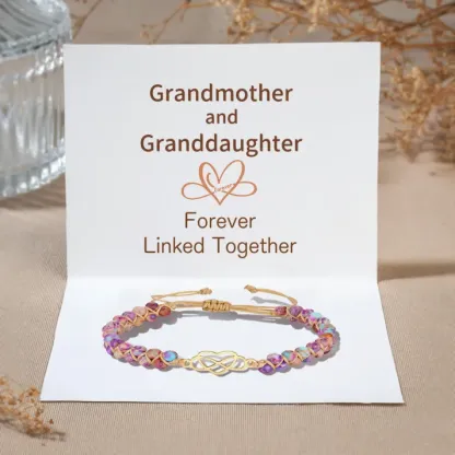 Jessemade UK Infinity Heart Bracelet Adjustable Bracelet Gifts for Her - Grandma and Granddaughter Connected Forever 12.99