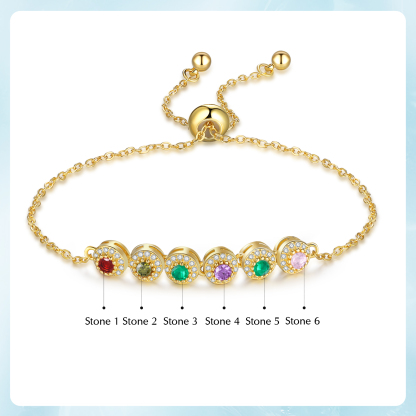 6 Birthstones - Personalised Birthstone Beautiful Bracelet Gift for Her