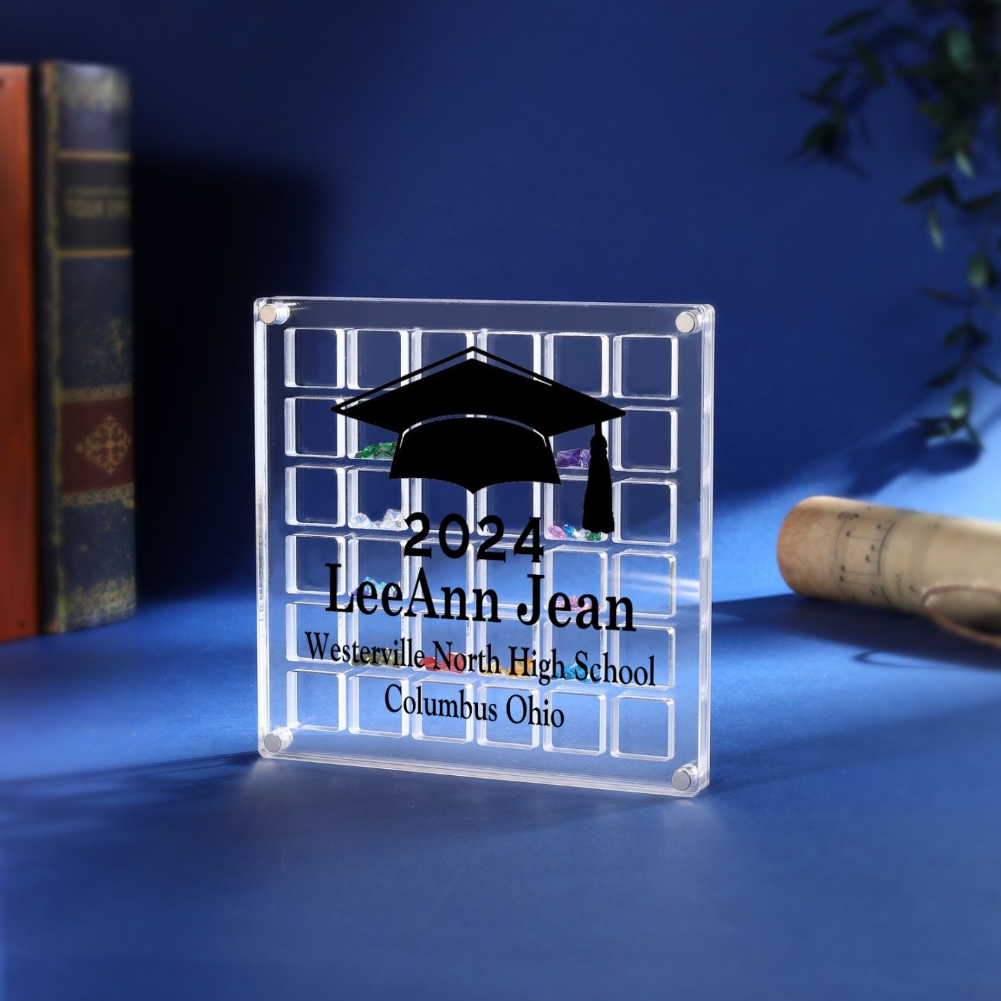 Personalised Acrylic Graduation Gift, Customized Name, Text and Date Acrylic Ornament Gift For Her/Him