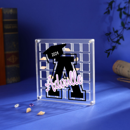 Personalised Acrylic Graduation Gift, Customized Letter、Date and Text Acrylic Ornament Gift For Her/Him