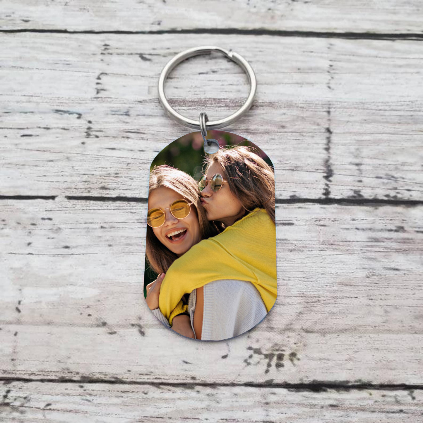 2 Names-Personalised Photo Sister Keyring Gift-Best Ever-Custom Special Keyring Gift For Sister