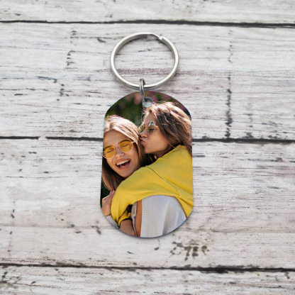 2 Names-Personalised Photo Sister Keyring Gift-Best Ever-Custom Special Keyring Gift For Sister