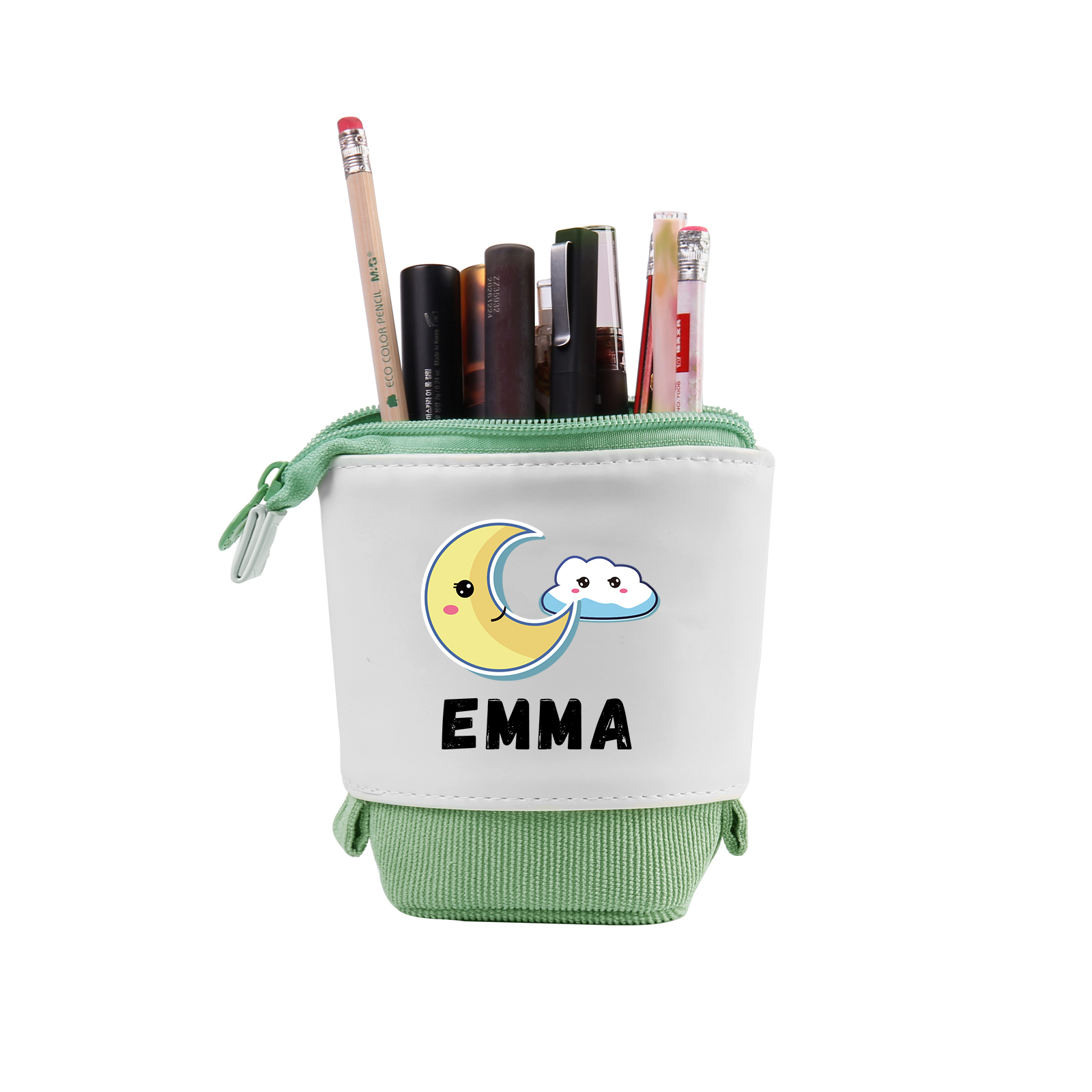 Personalized Moon Pencil Case Custom Name Pencil Case Back to School Gift for Boys/Girls