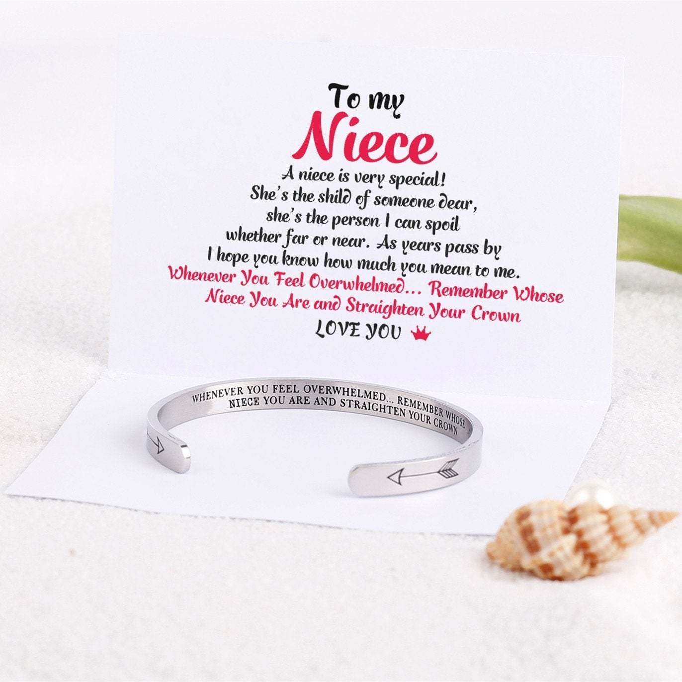 To My Granddaughter, Whenever You Feel Overwhelmed, Cuff Bangle Bracelet Gifts For Her