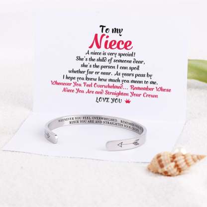To My Granddaughter, Whenever You Feel Overwhelmed, Cuff Bangle Bracelet Gifts For Her