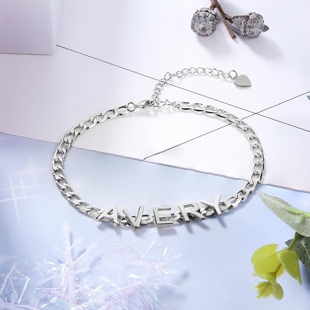 Personalised Bracelet Custom 1 Name Bracelet Gift For Women