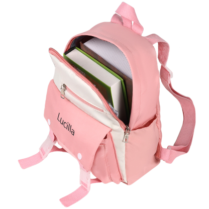 Personalised Name Cute School Bag Custom Nylon Polyester Backpack Back To School Gift for Kids