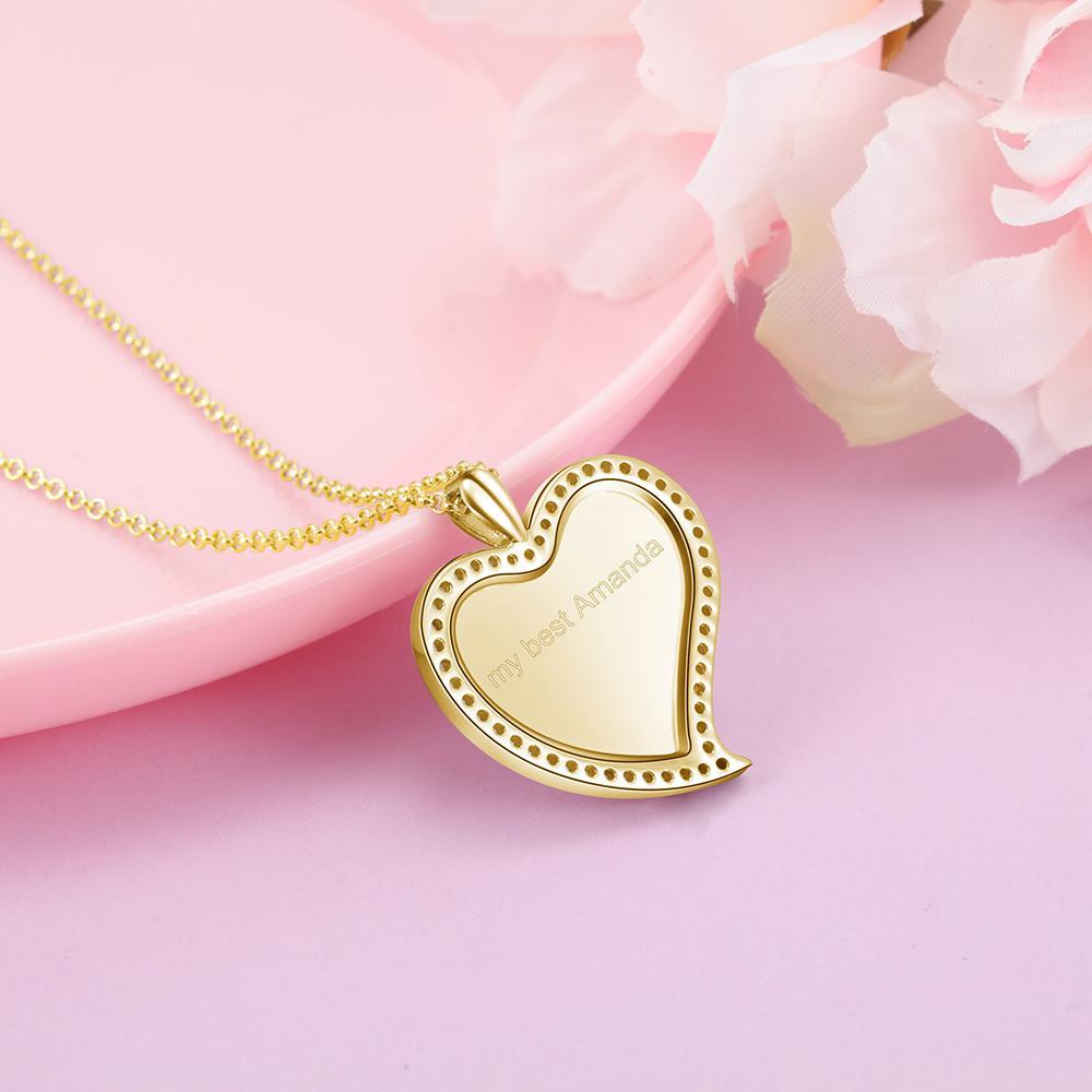 Personalised Heart Necklace Custom Photo Necklace Gifts For Her