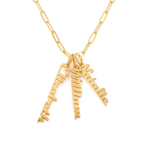 Personalised Chain Link Necklace Custom 1 Name Necklace Gift For Women