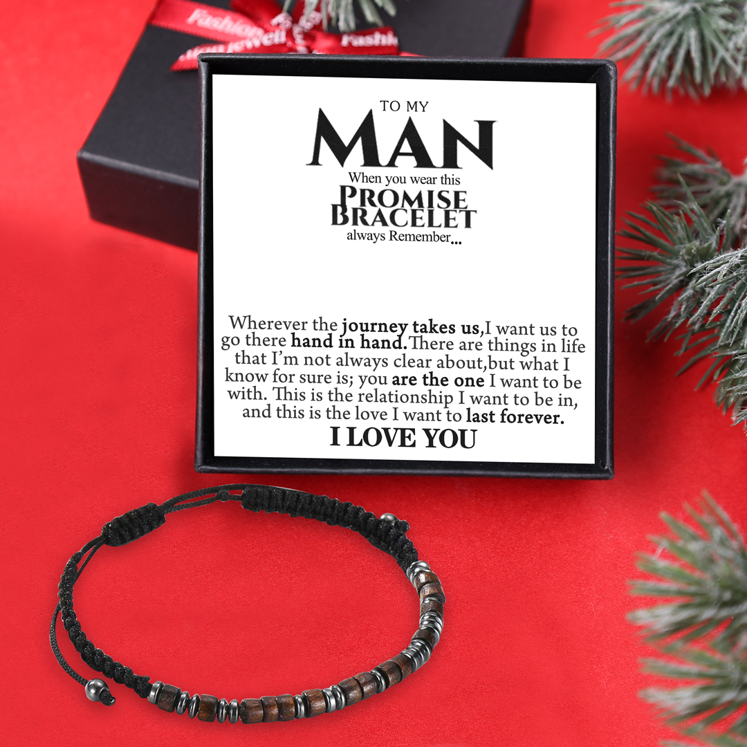 To MY MAN Morse Code Promise Bracelet Memorial Gift for Him
