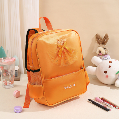 Personalised Name Band Princess Dress Accessories Satin Children Backpack Back To School Gift