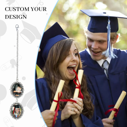 Personalised Custom 2 Photo Pendant, A Special Graduation Gift for Him