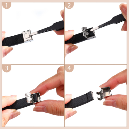 5 Names Personalised Stainless Steel Leather Bracelet Engraved Name Men's Bracelet Gift for Dad