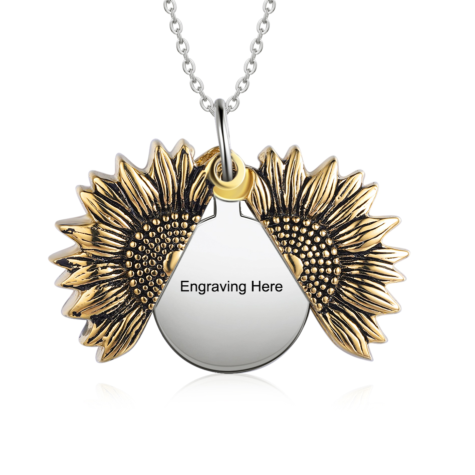 Sunflower necklace that opens discount