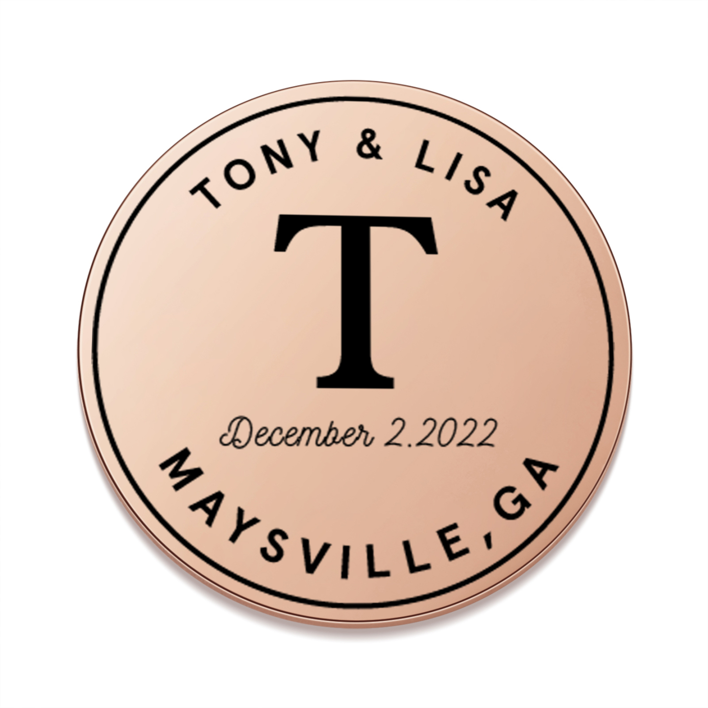 2 PCS Personalized Name Stainless Steel Commemorative Coin Custom Anniversary Special Gift