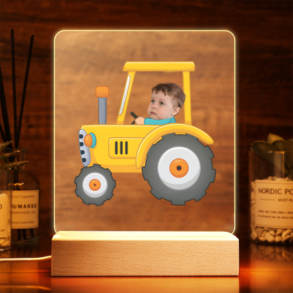 Personalised Photo Acrylic Exquisite Pattern Night Light, A Gift For Children