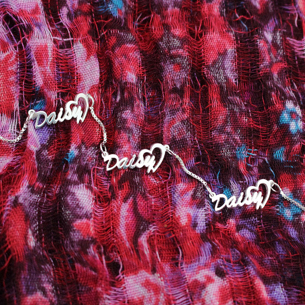 Personalized Name Ankle Bracelet Custom 4 Names Anklet Gifts for Her