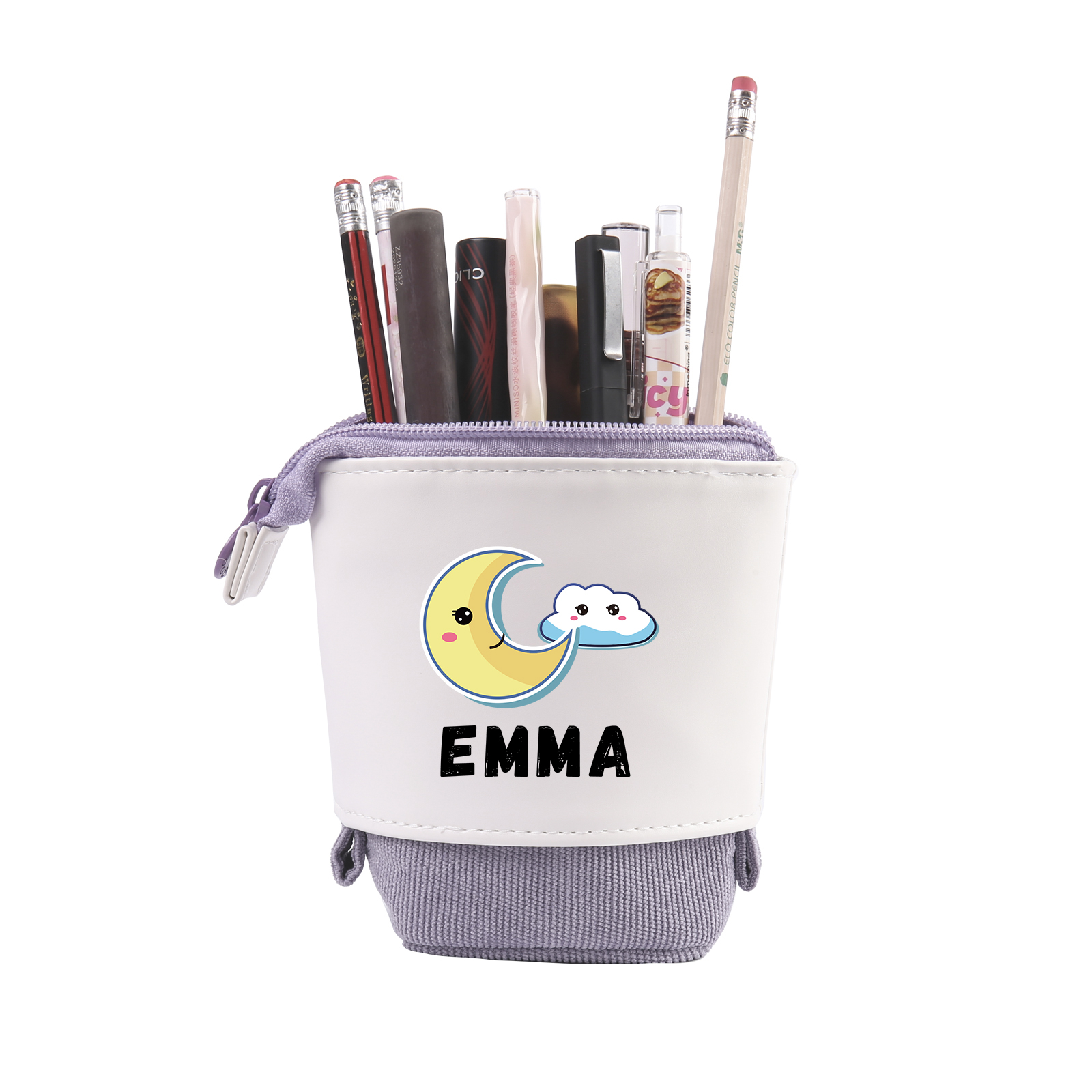 Personalized Moon Pencil Case Custom Name Pencil Case Back to School Gift for Boys/Girls