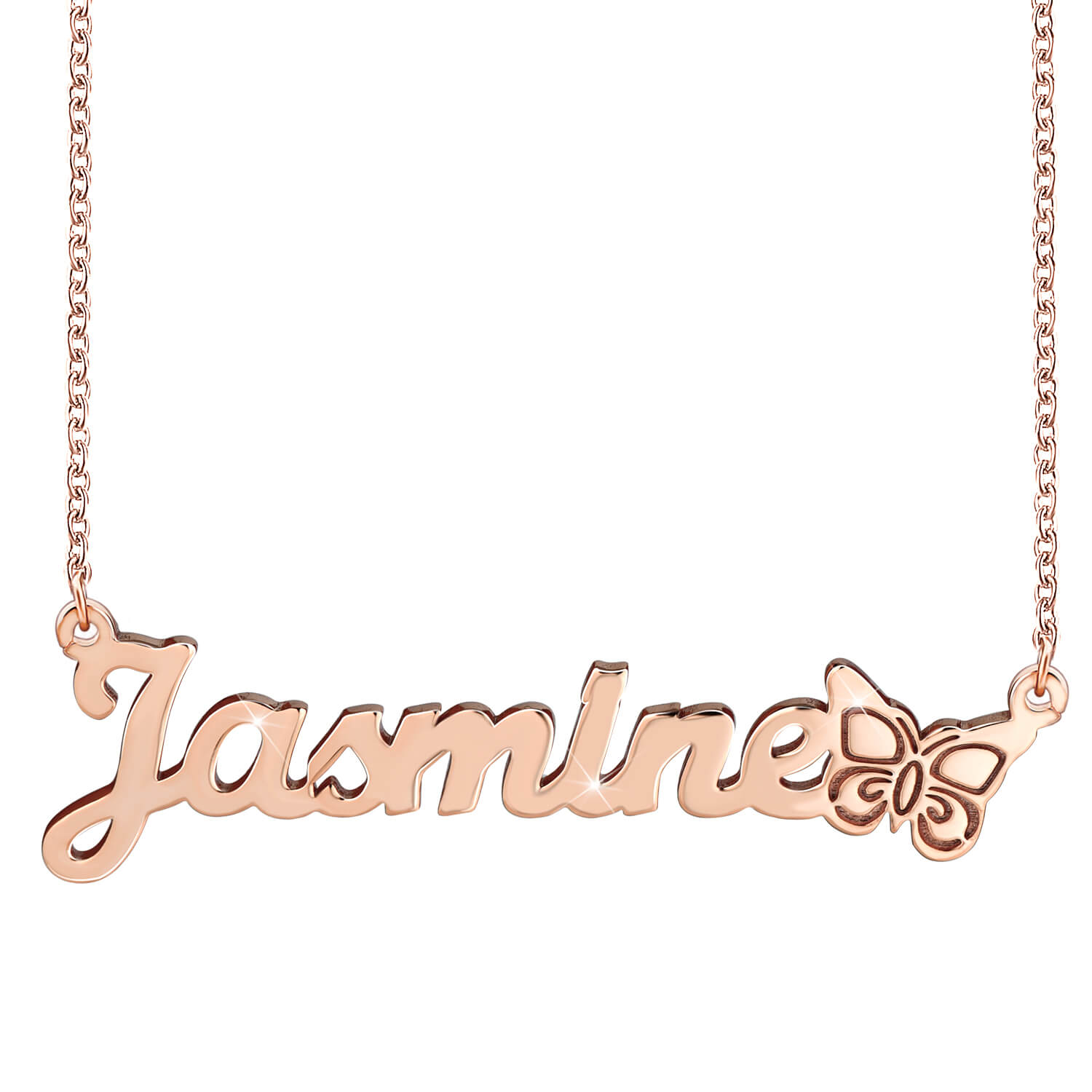 Personalised Butterfly Necklace Custom 1 Name Necklace Gift For Women