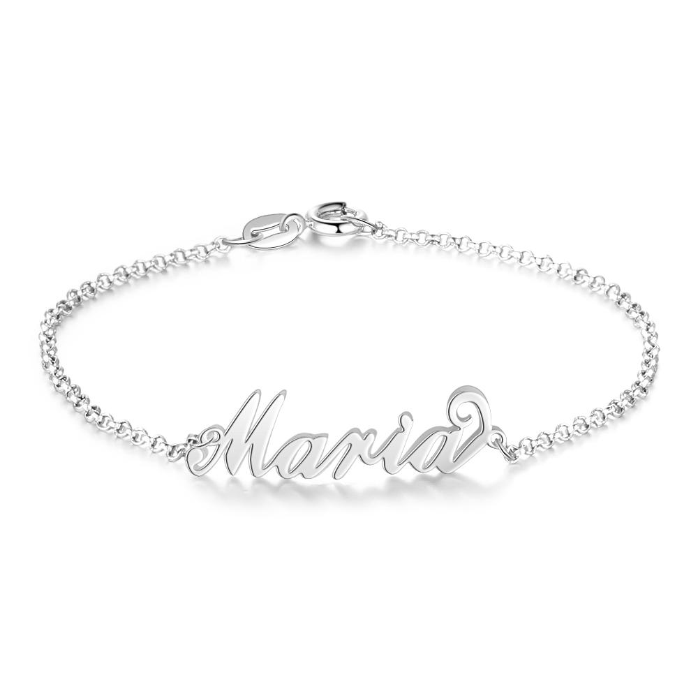 Personalised Bracelet Custom 1 Name Bracelet Gift For Women