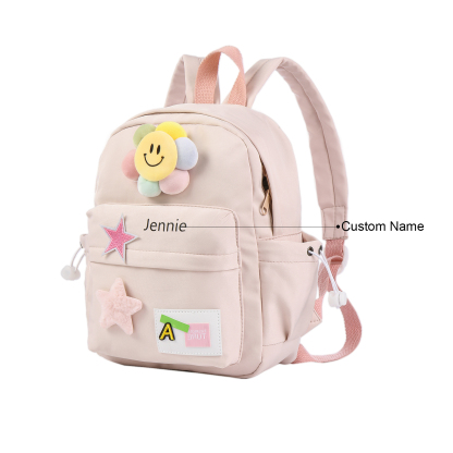 Personalised Nylon Polyester Children's Custom Name Backpack Back to School Gift