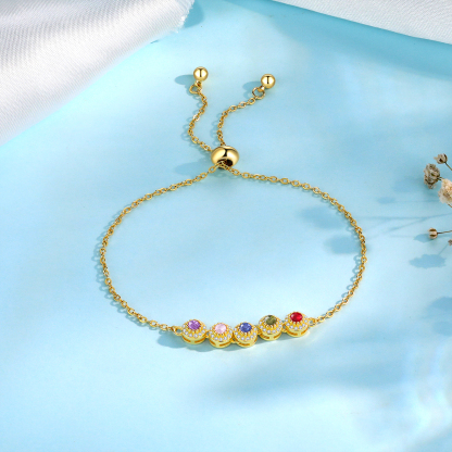5 Birthstones - Personalised Birthstone Beautiful Bracelet Gift for Her