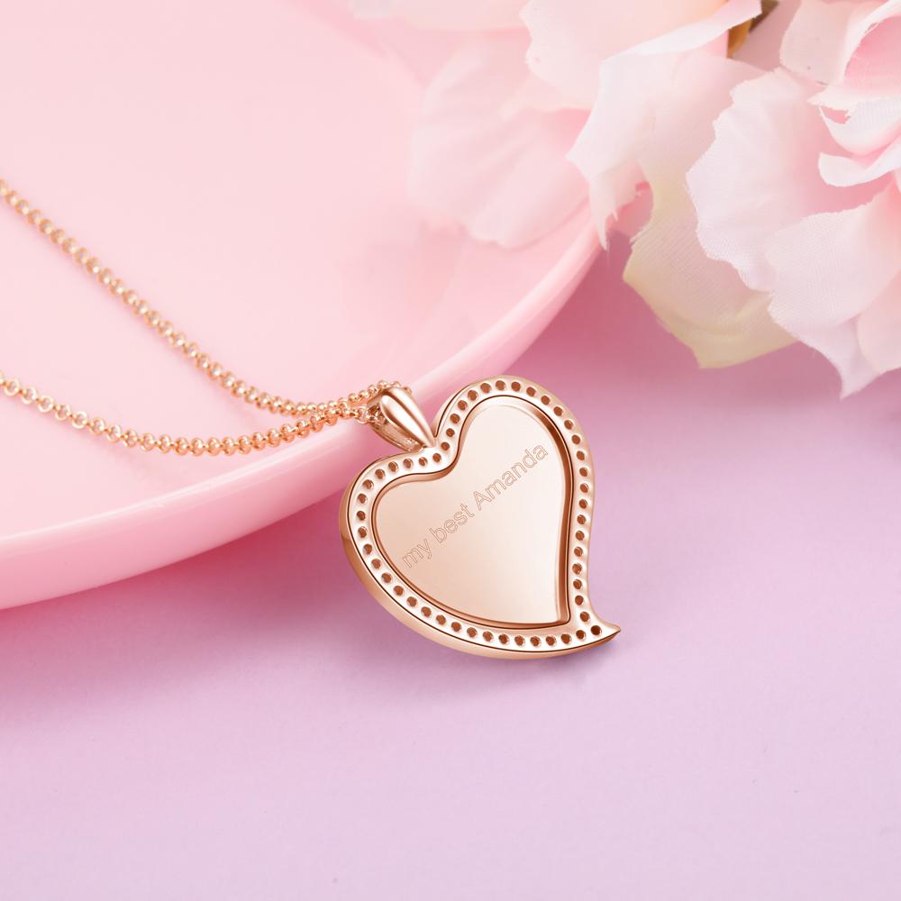 Personalised Heart Necklace Custom Photo Necklace Gifts For Her