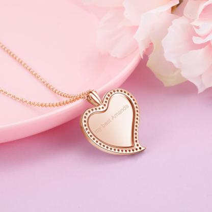 Personalised Heart Necklace Custom Photo Necklace Gifts For Her