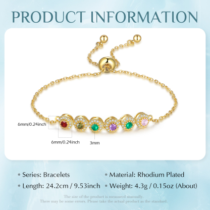 6 Birthstones - Personalised Birthstone Beautiful Bracelet Gift for Her