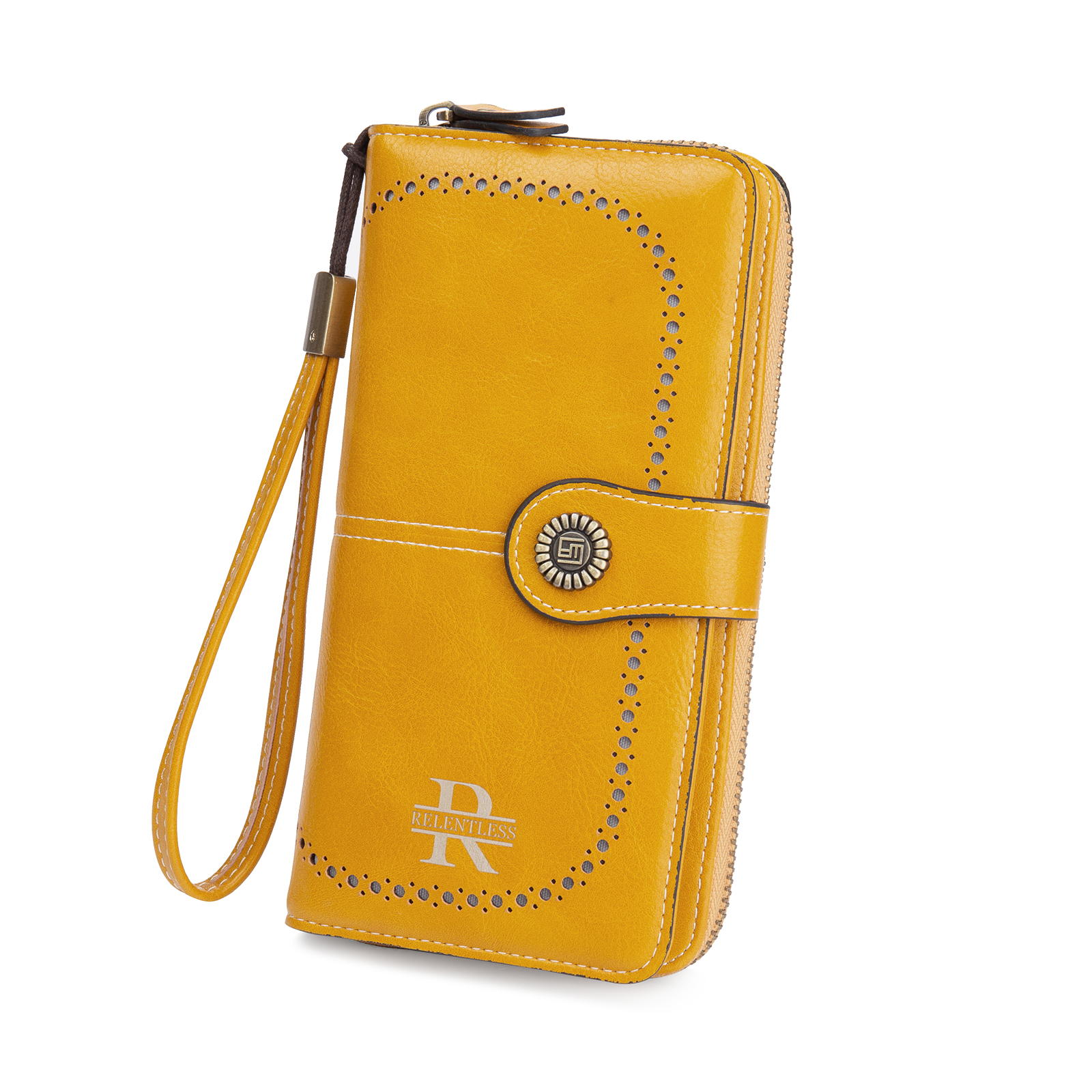 Custom Purse-4 Colors Unisex Purse Personalised Leather Wallet Engraving Names Zip Wallet Gifts for Men Women