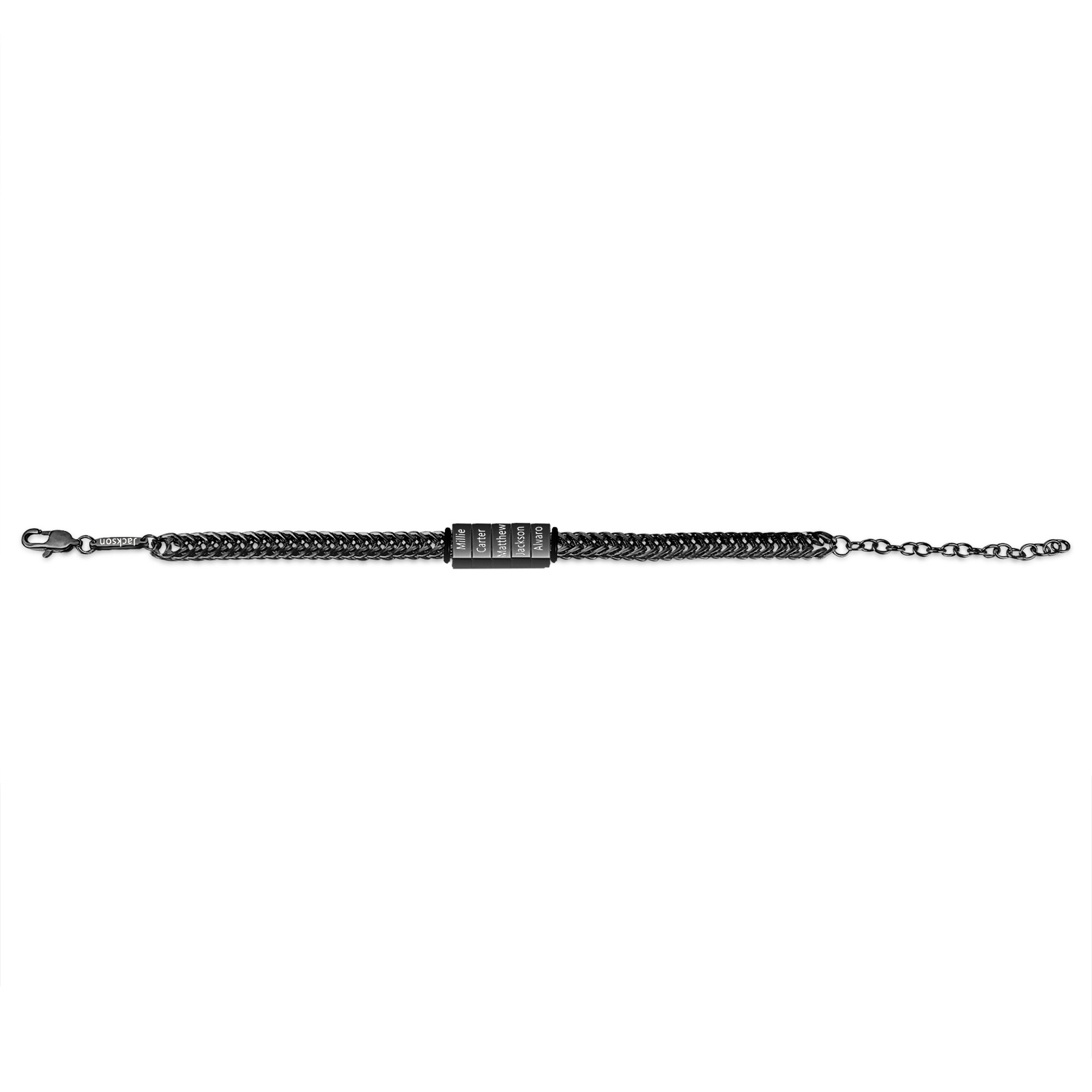 6 Names - Personalised Name Stainless Steel Men's Bracelet Great Gift for Him