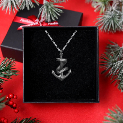 Personalized Anchor Necklace - Men's Custom Necklace - Men's Personalized Necklace - Men's Engraved Necklace hot - Husband Gift - Christmas Gift