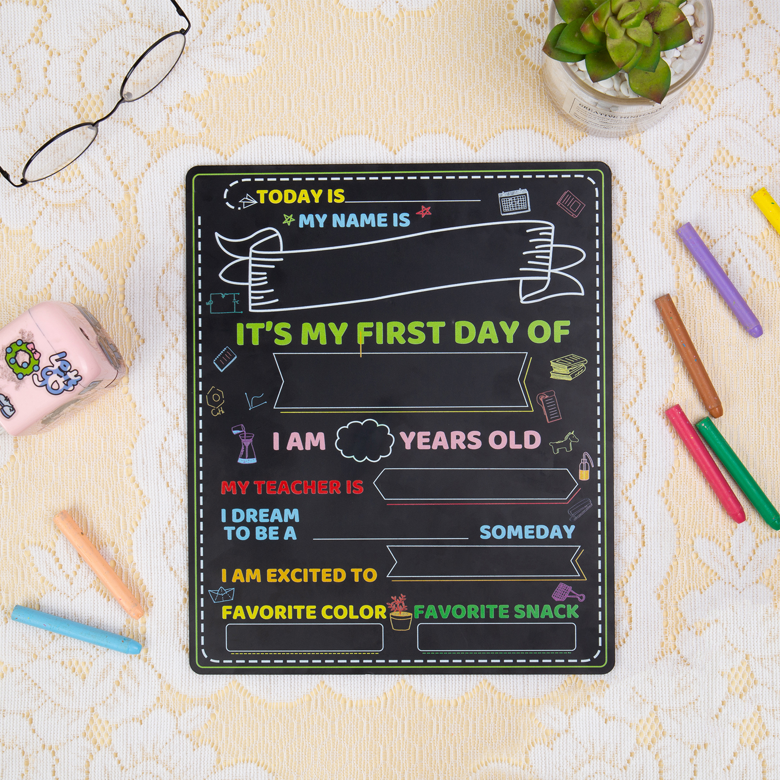 First Day of School Sign-Last Day of School Sign-Small Chalkboard for Kids