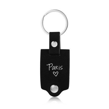 2024 Graduation Gifts - Personalised Name Flip Leather Keyring Customized Photo Keyring Gift for Her/Him