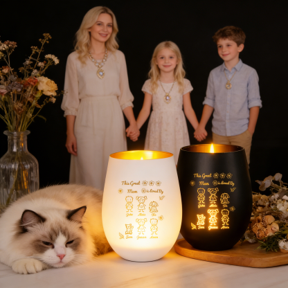 Personalised Gold-Interior Glass Candle Holder For Mum Nan Grandma