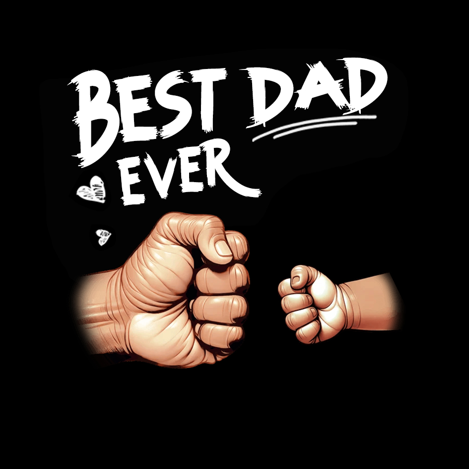 Best Dad Ever Personalised T Shirt Customisable Kids Fist Bump Fathers Day Birthday Christmas Gift for Dad from Children | Jessemade