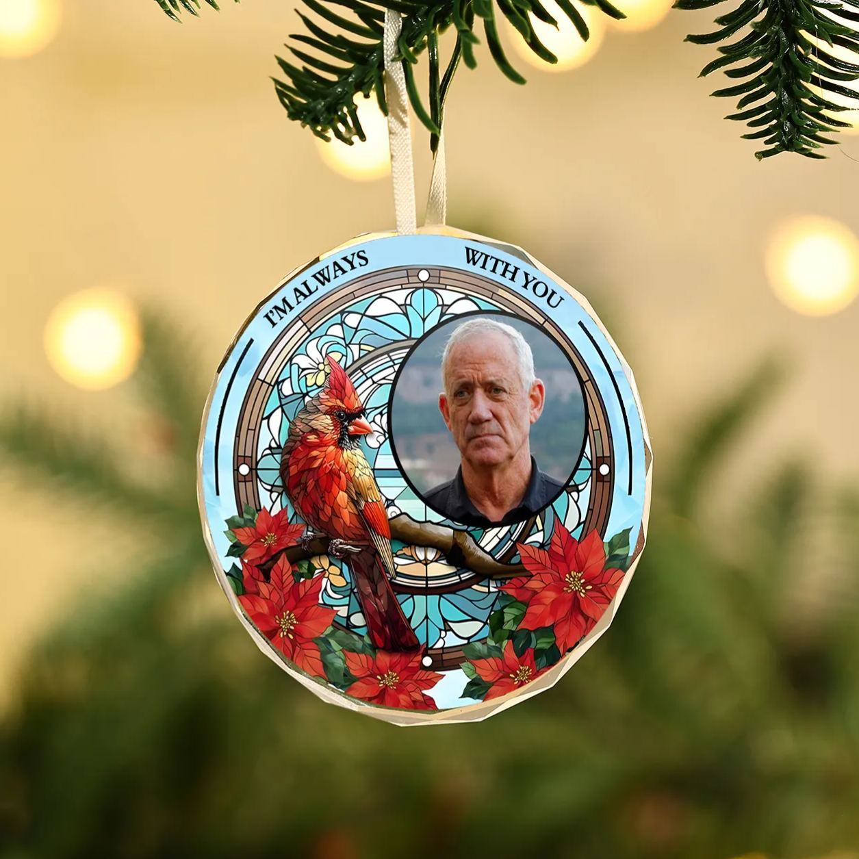 Personalised Memorial LED Candle Lantern Ornament - Customizable with 2 Names - Heartfelt Christmas Gift for Family | Jessemade