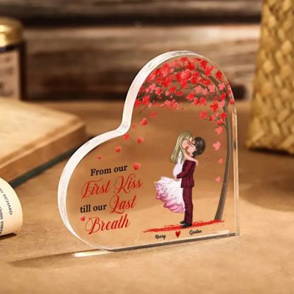 Personalied Heart-Shaped Acrylic Ornament - Custom 2 Names Christmas Gift for Couple | Jessemade