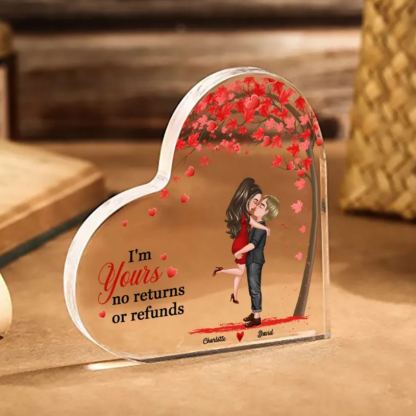 Personalied Heart-Shaped Acrylic Ornament - Custom 2 Names Christmas Gift for Couple | Jessemade