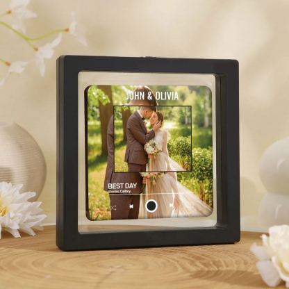 Personalised 1-Photo Fridge Magnet with Song & Names – A Romantic Keepsake Gift for Couple | Jessemade